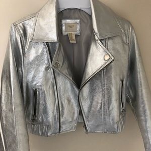 Little girl metallic jacket